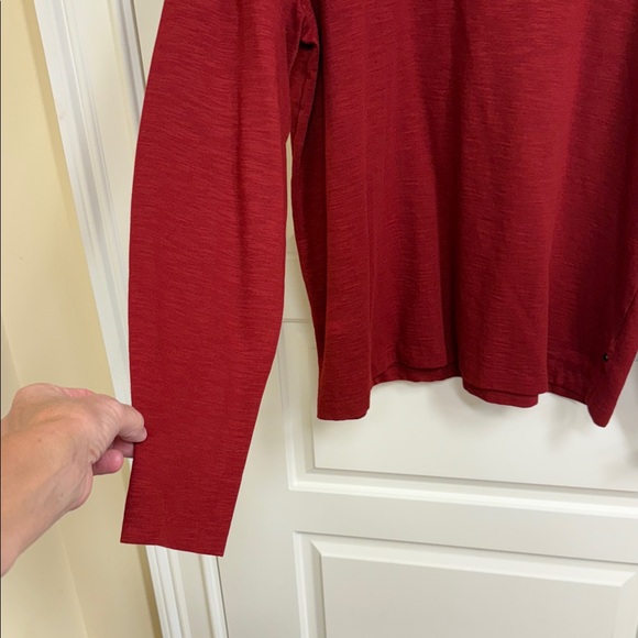 Hugo Boss Deep Red V-Neck Shirt - Picture 4 of 12